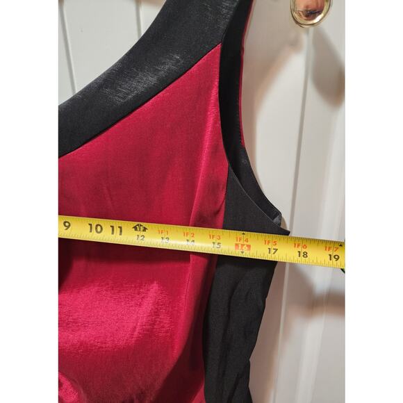 Joseph Ribkoff Size 10 Red/Black Embellished Bodycon Cocktail Semi Formal Dress - Picture 8 of 11